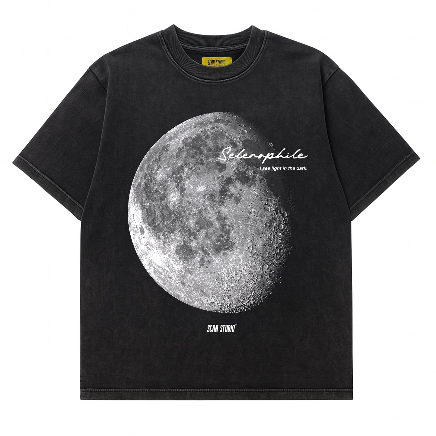 Moon Print T-Shirt – Vintage Oversized