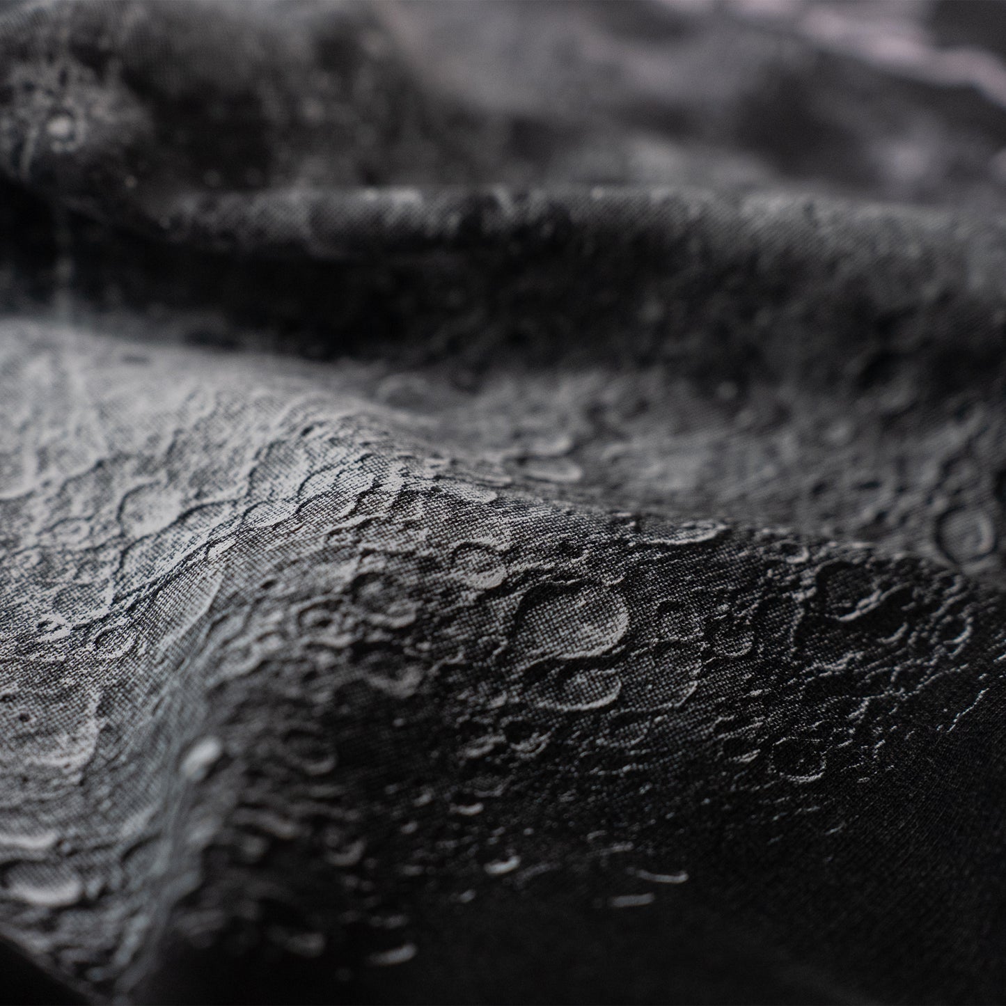 Close-up of textured black fabric