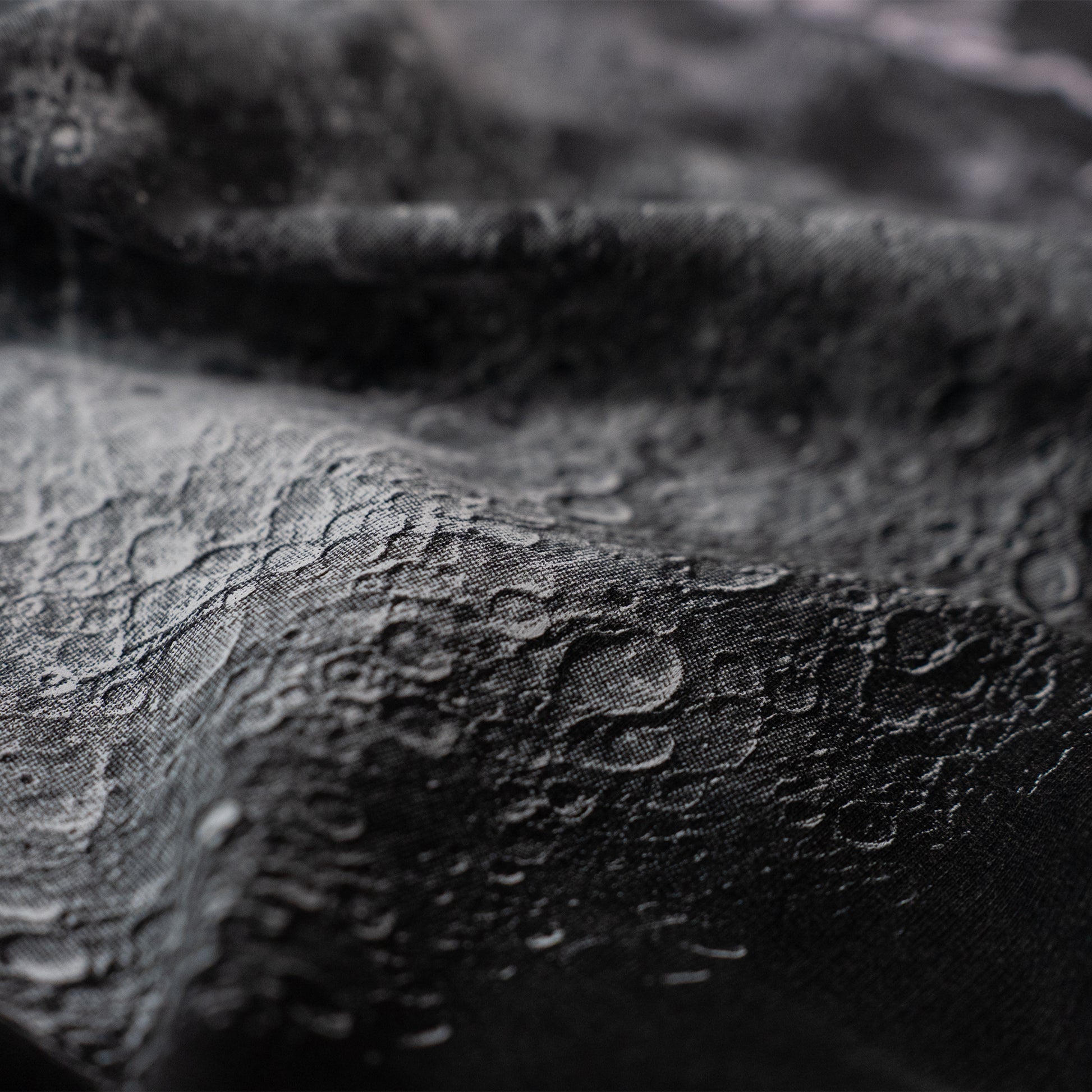 Close-up of textured black fabric