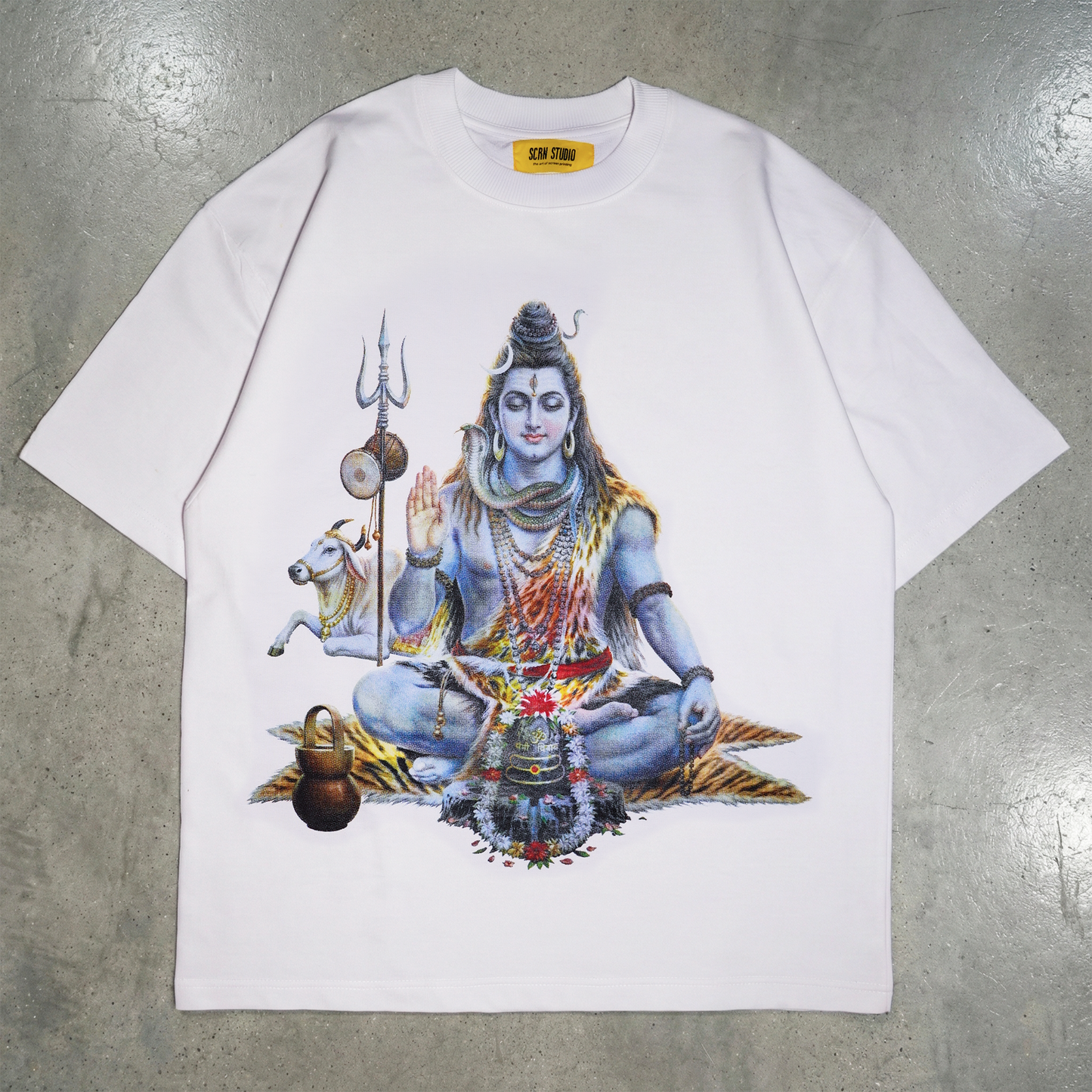 Shiva CMYK Tee (Oversized Hand Screen-Printed T-Shirt)