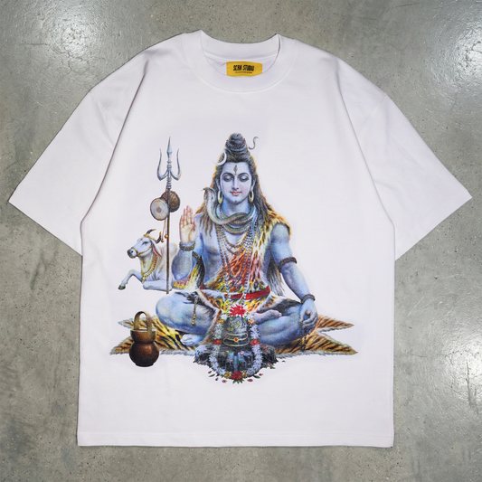 Shiva CMYK Tee (Oversized Hand Screen-Printed T-Shirt)